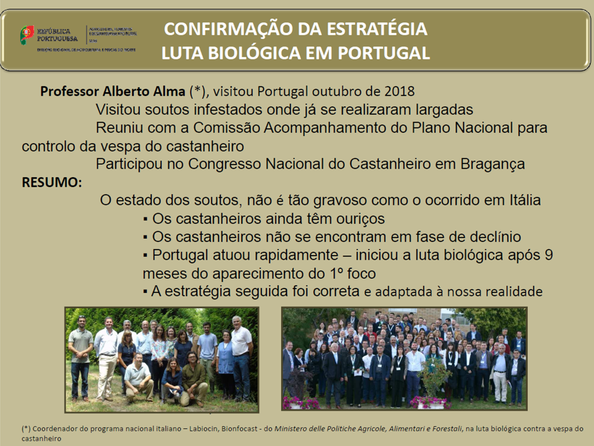 Confirmação da estratégia de luta biológica em Portugal